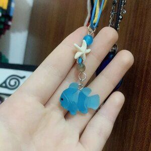 Lovely blue fish necklace